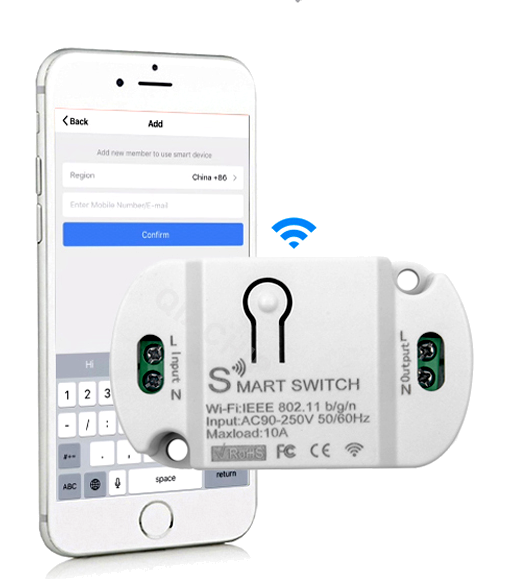 Умный WiFi выключатель Tuya smart switch - купить в duino.ru
