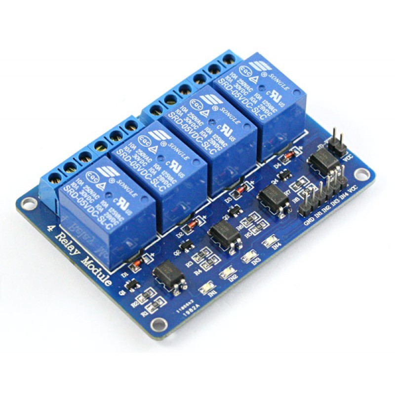 Ардуино реле 4-х канальное - купить в магазине duino.ru