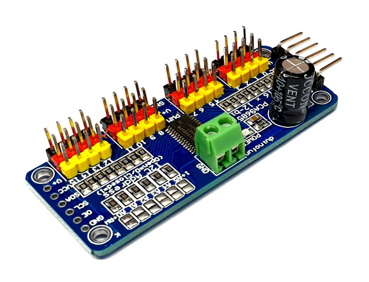 PCA9685 16 канальный ШИМ(PWM) модуль - купить в duino.ru